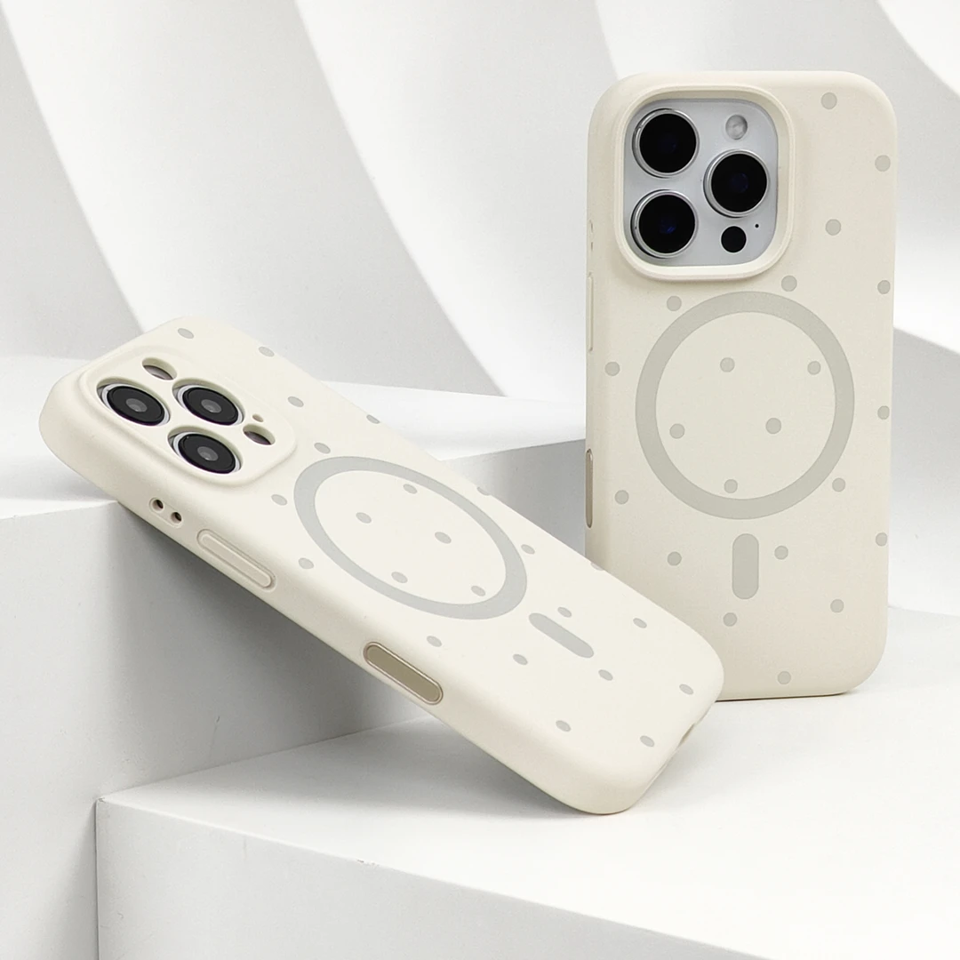 磁吸波点液态硅胶套iPhone16pro手机壳苹果15Pro高级感14/13适用