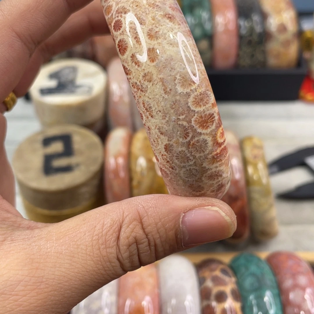 未镶嵌手镯硅化玉