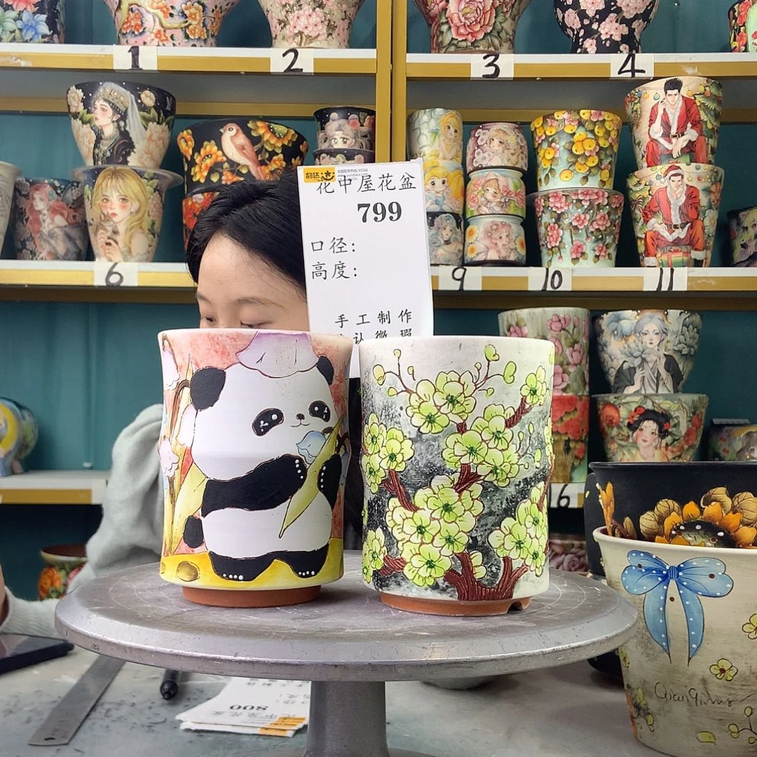 陶景德镇手工花盆799