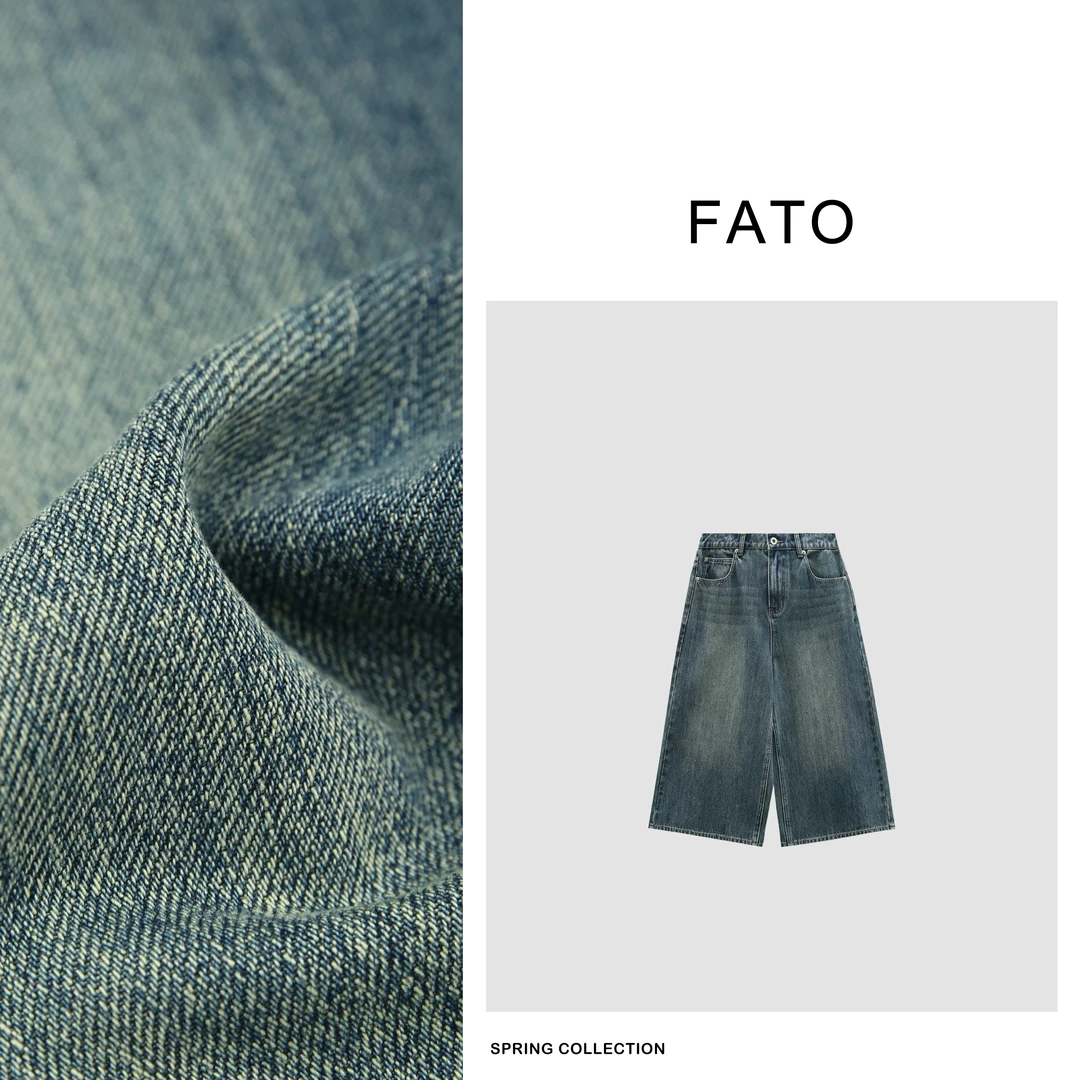 【郑买买】富士山 早春欧若风直筒显瘦七分牛仔裤 QX50109K1