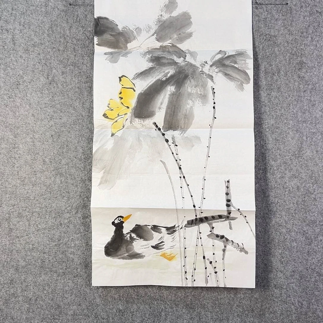 国画607 牡丹之花之叶的颜色与叶