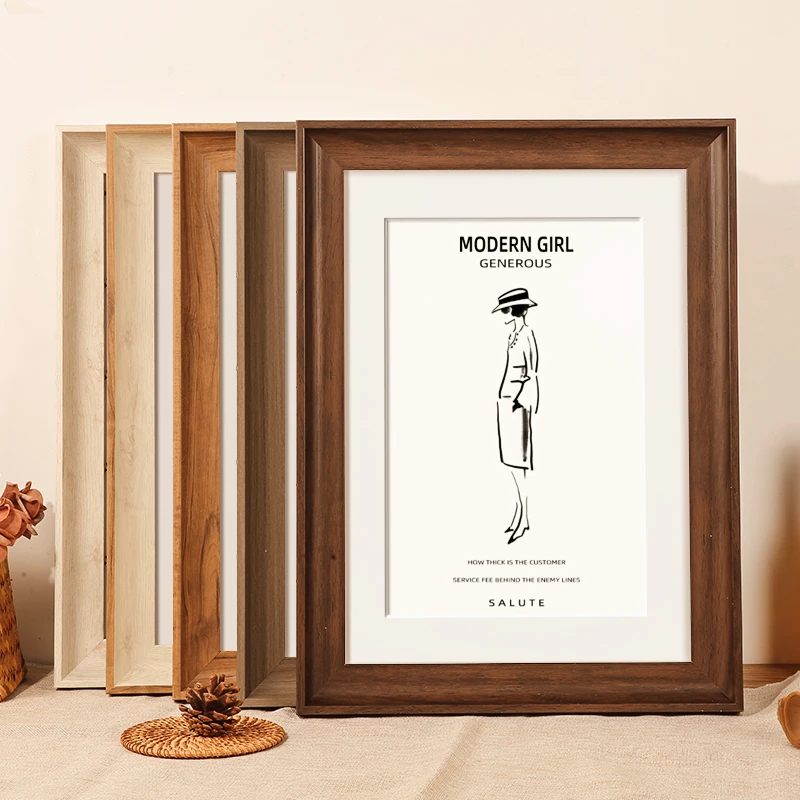 美式复古画框挂墙A4展示框a3相框装裱8寸10摆台8K油画空框4k开16K