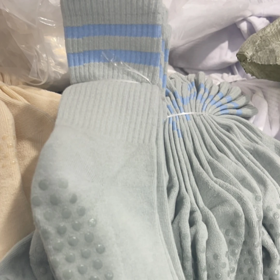毛巾底女袜子长筒防滑