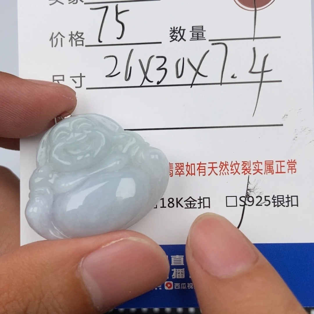 翡翠未镶嵌颈饰吊坠