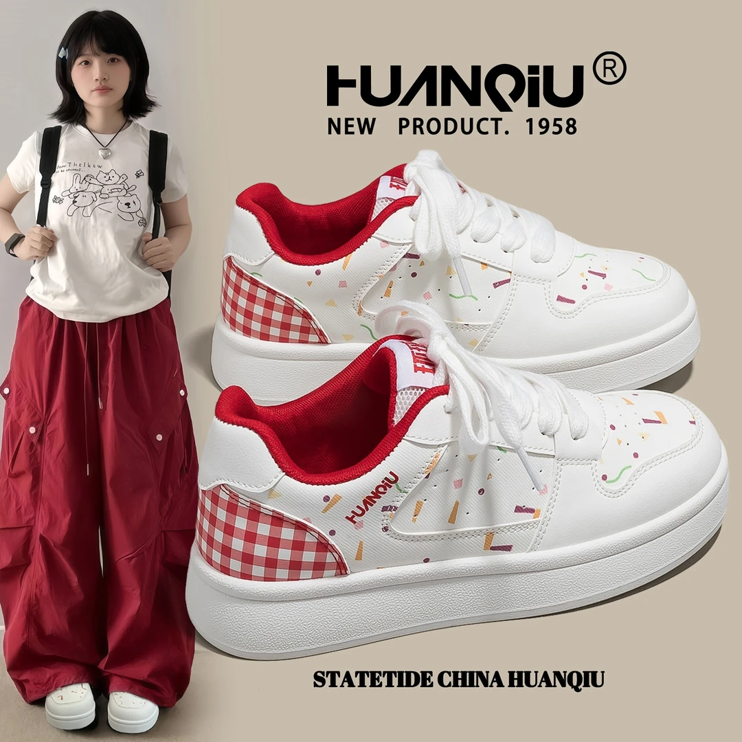环球多巴胺小白鞋女2025新款秋季百搭ins风小众学生潮流百搭板鞋
