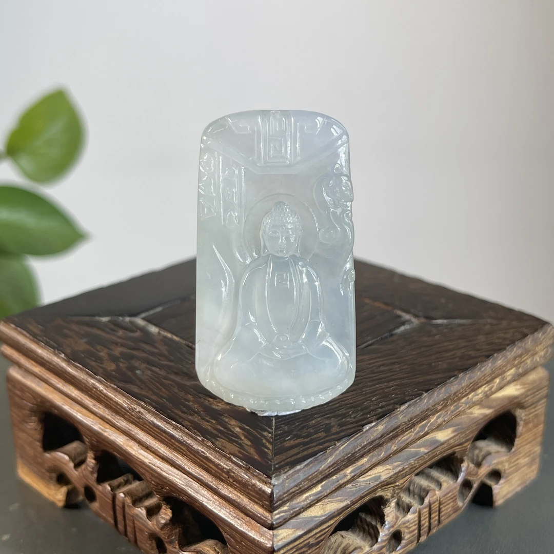 JTA15-142 天然缅甸A货翡翠 大日如来