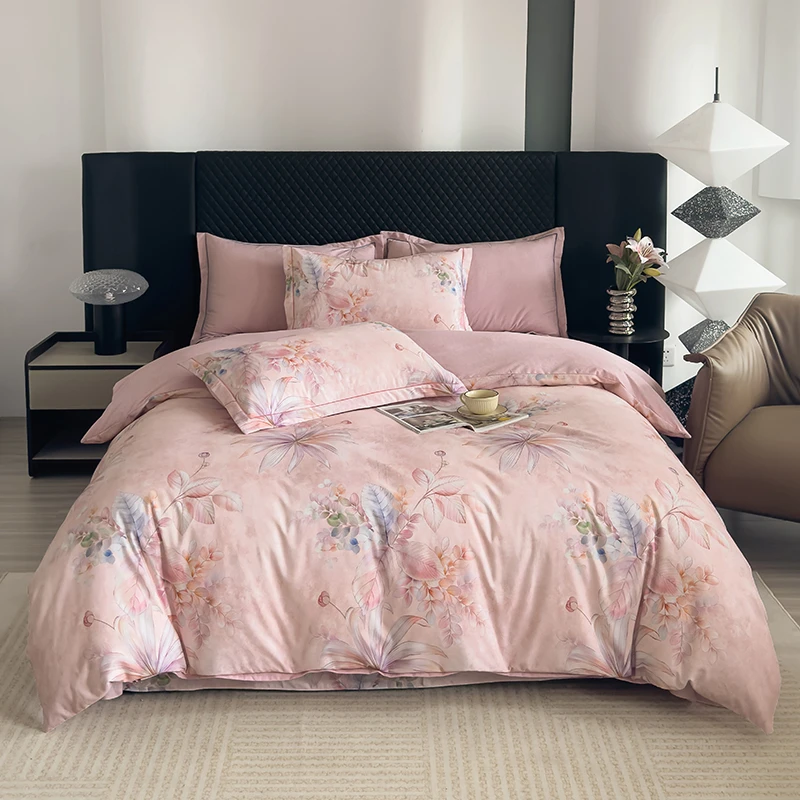 长绒棉全款轻奢家纺床品四件套纯棉被套枕套