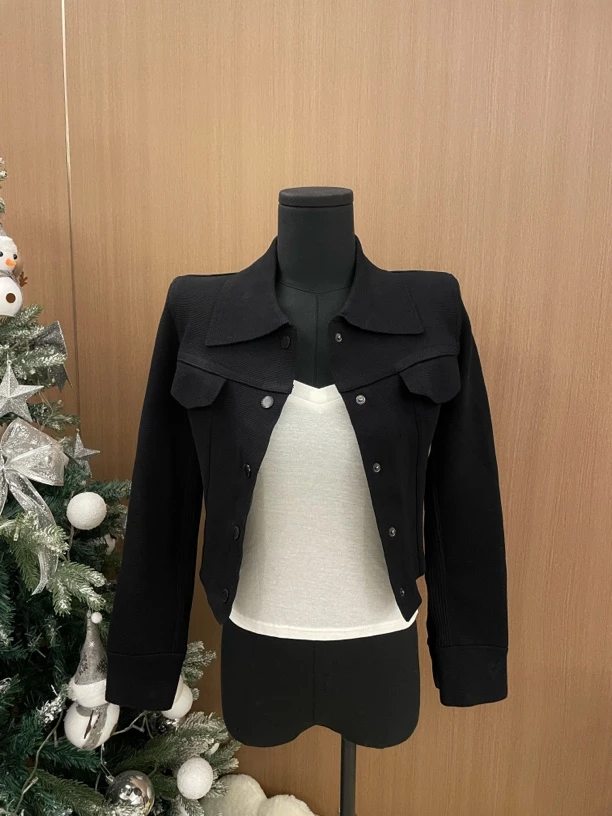 小仙定制 古早感 短款修身显瘦夹克复古调调夹克短外套女