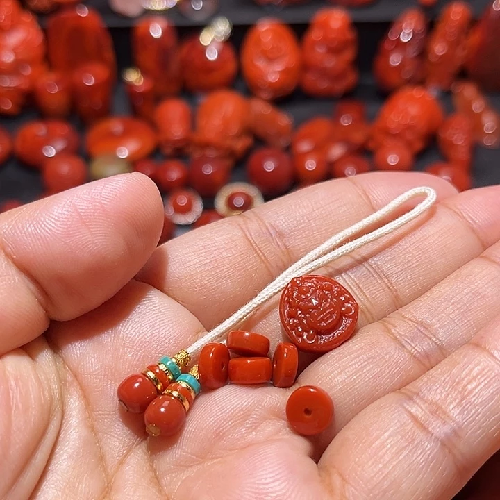 吉***物南红玛瑙未镶嵌配饰套餐