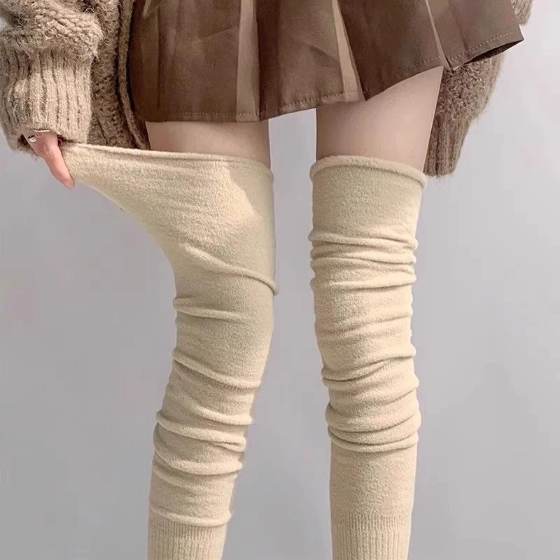 中筒长筒"防寒有一套的"【小腿袜加厚保暖过膝护腿堆堆大腿袜女袜