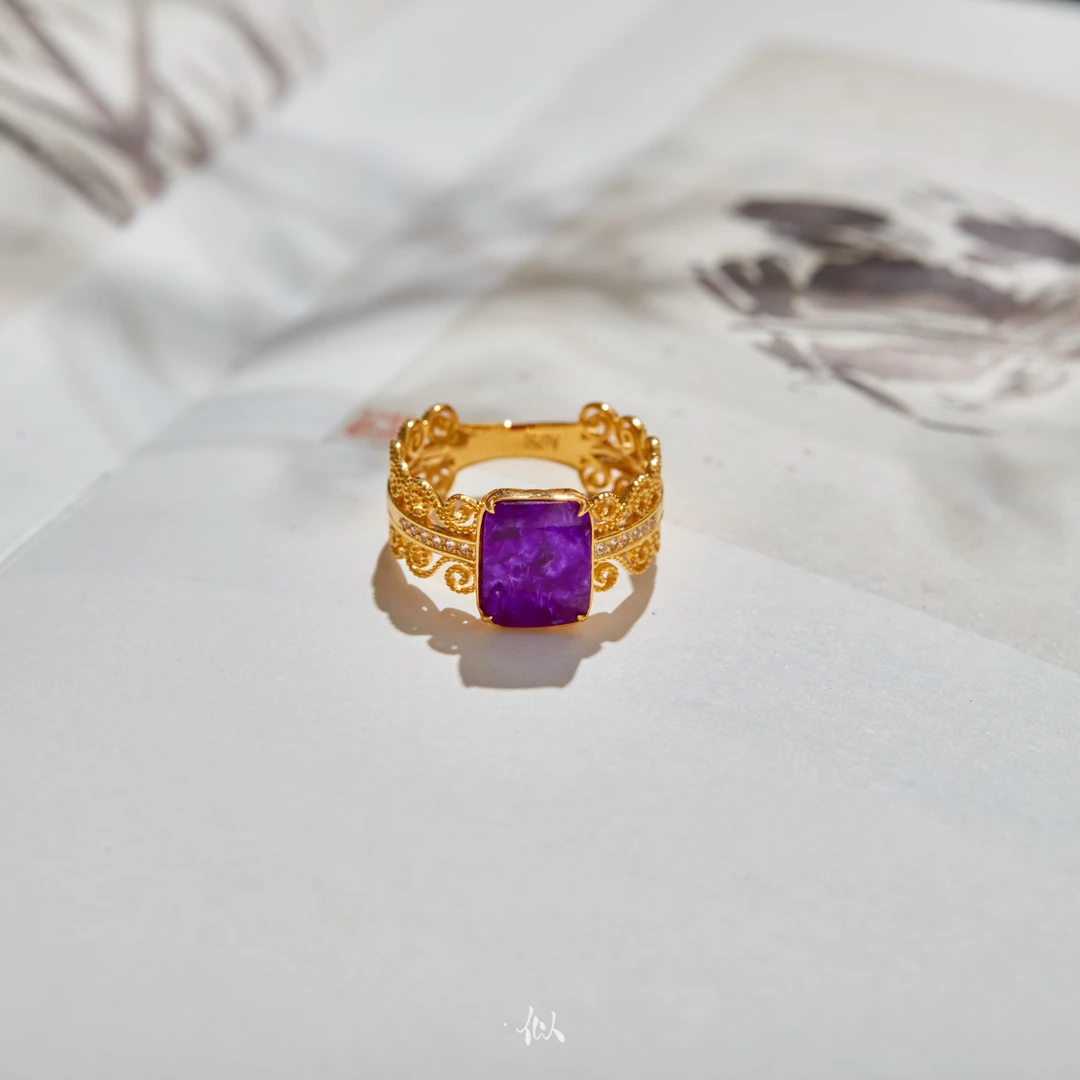 【温言】·似梓· 18k舒俱来镂空花边戒指 多样性发一 SZCC2010116