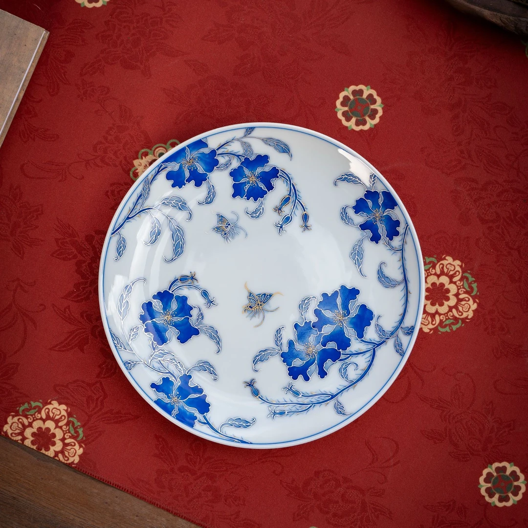 【詺兮清窑】非遗百匠·描银蔷薇花壶承MX335