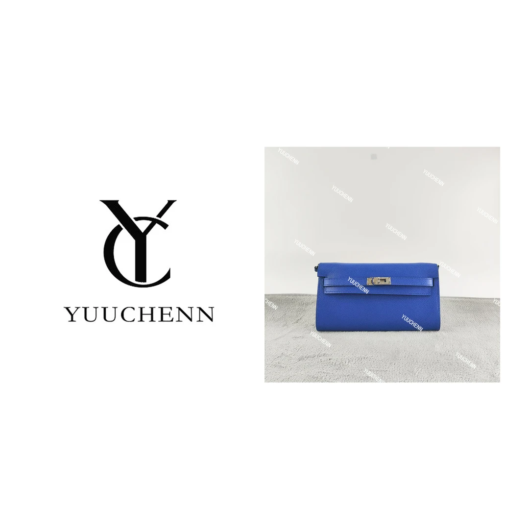 YUUCHENN/半手工【kelly】鱼子酱牛皮20cm 贵族蓝 HH5025