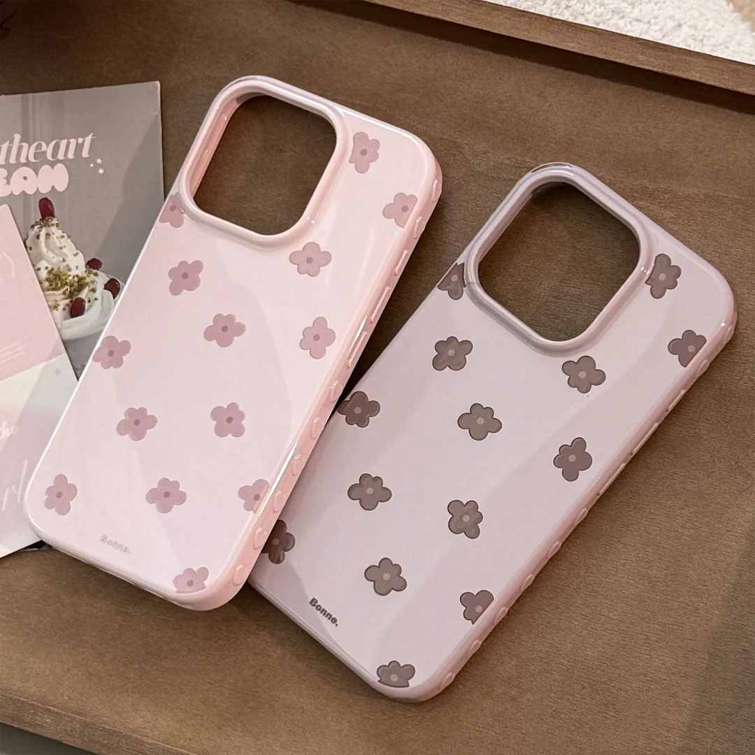 【包相机键】温柔小清新适用苹果17手机壳iphone16promax花朵12软13