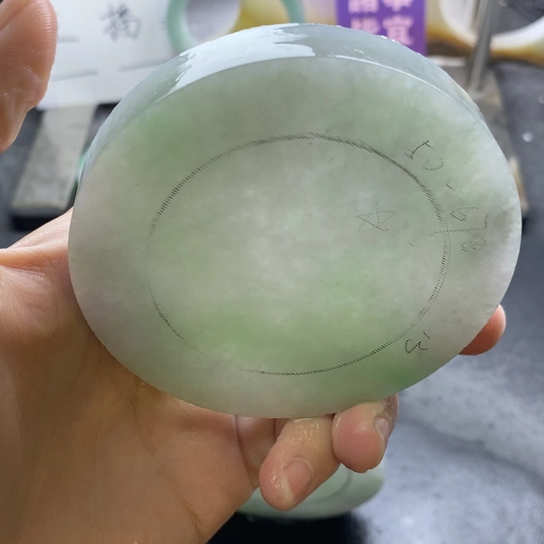 开****定制翡翠未镶嵌翡翠手镯