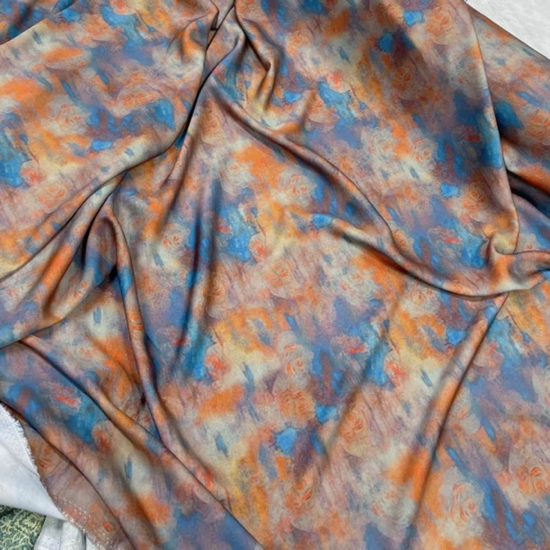 贡缎棉布料润染花