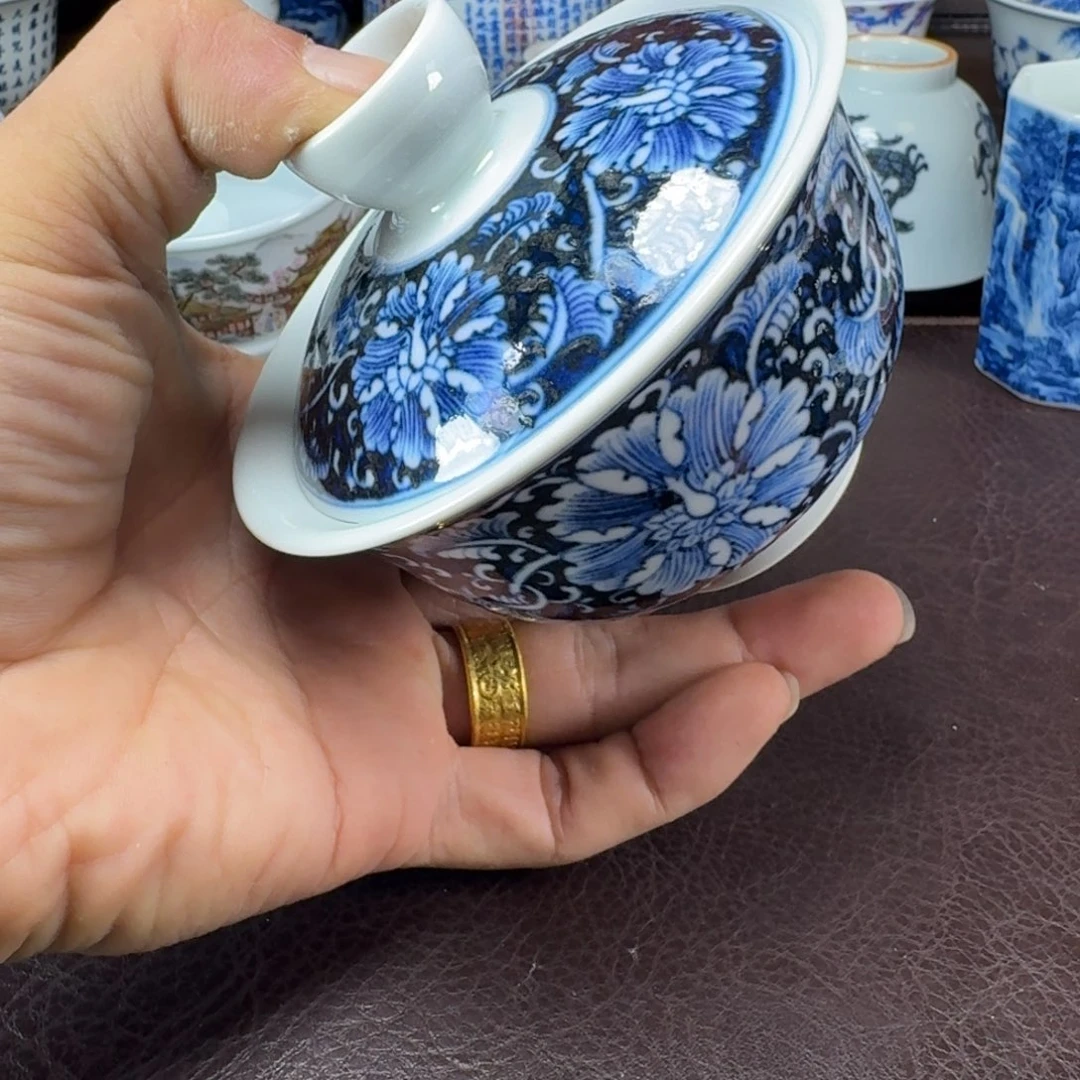 o***o瓷片当代景德镇陶瓷手绘茶具