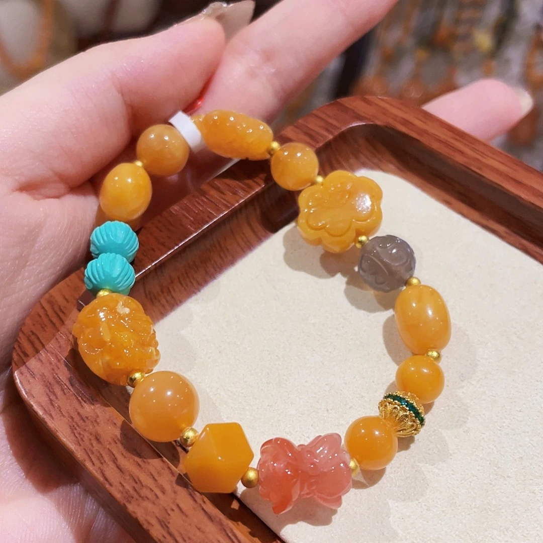 蜜蜡未镶嵌手链手串