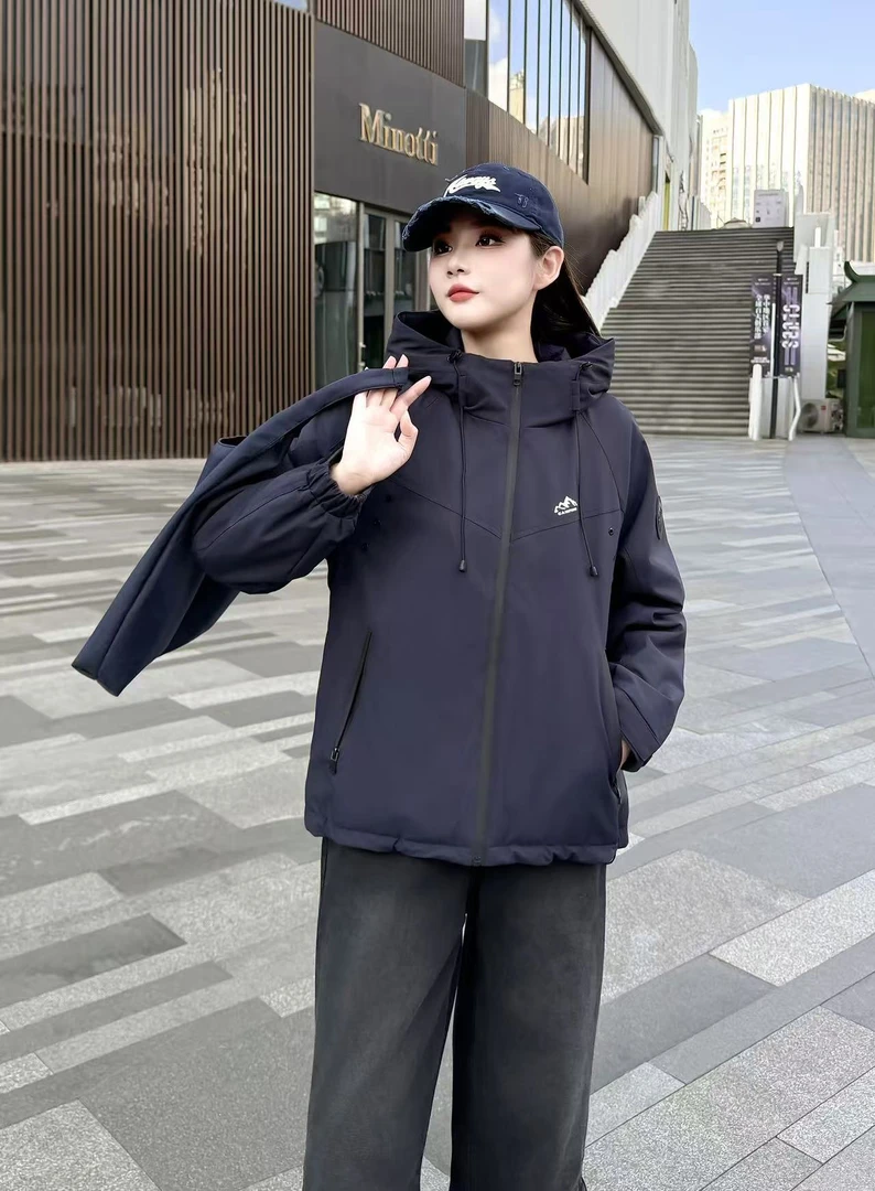 【274】【加绒】奥粒绒冬季连帽时尚休闲保暖宽松显瘦百搭外套903