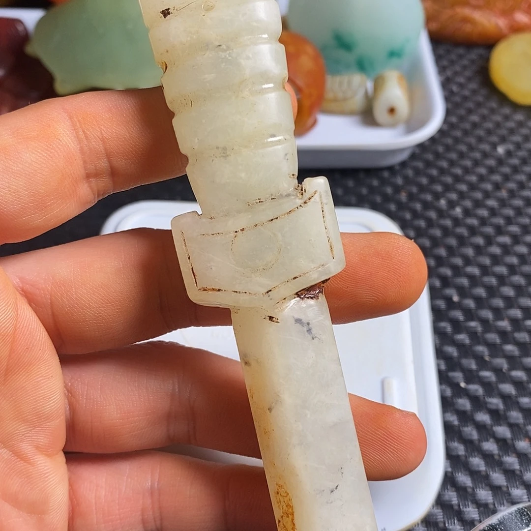 蛇纹石玉合金颈饰