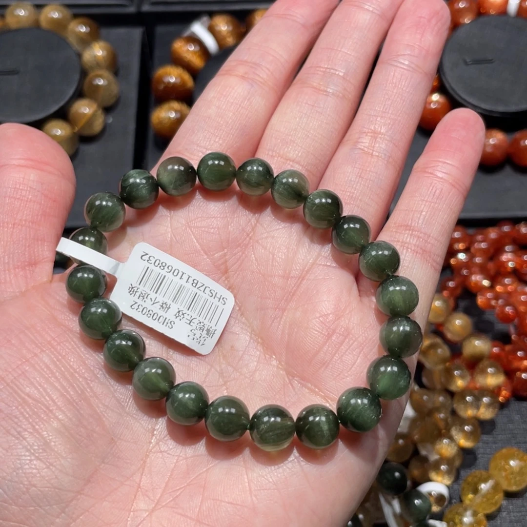 手链未镶嵌水晶绿发晶8mm