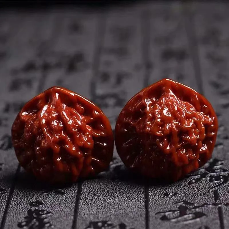 文玩核桃手把件四座楼狮子头官帽手盘练手玩把玩精品