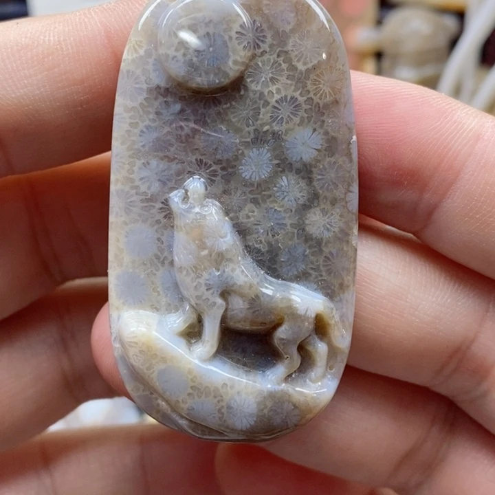 硅化珊瑚(珊瑚玉)颈饰未镶嵌