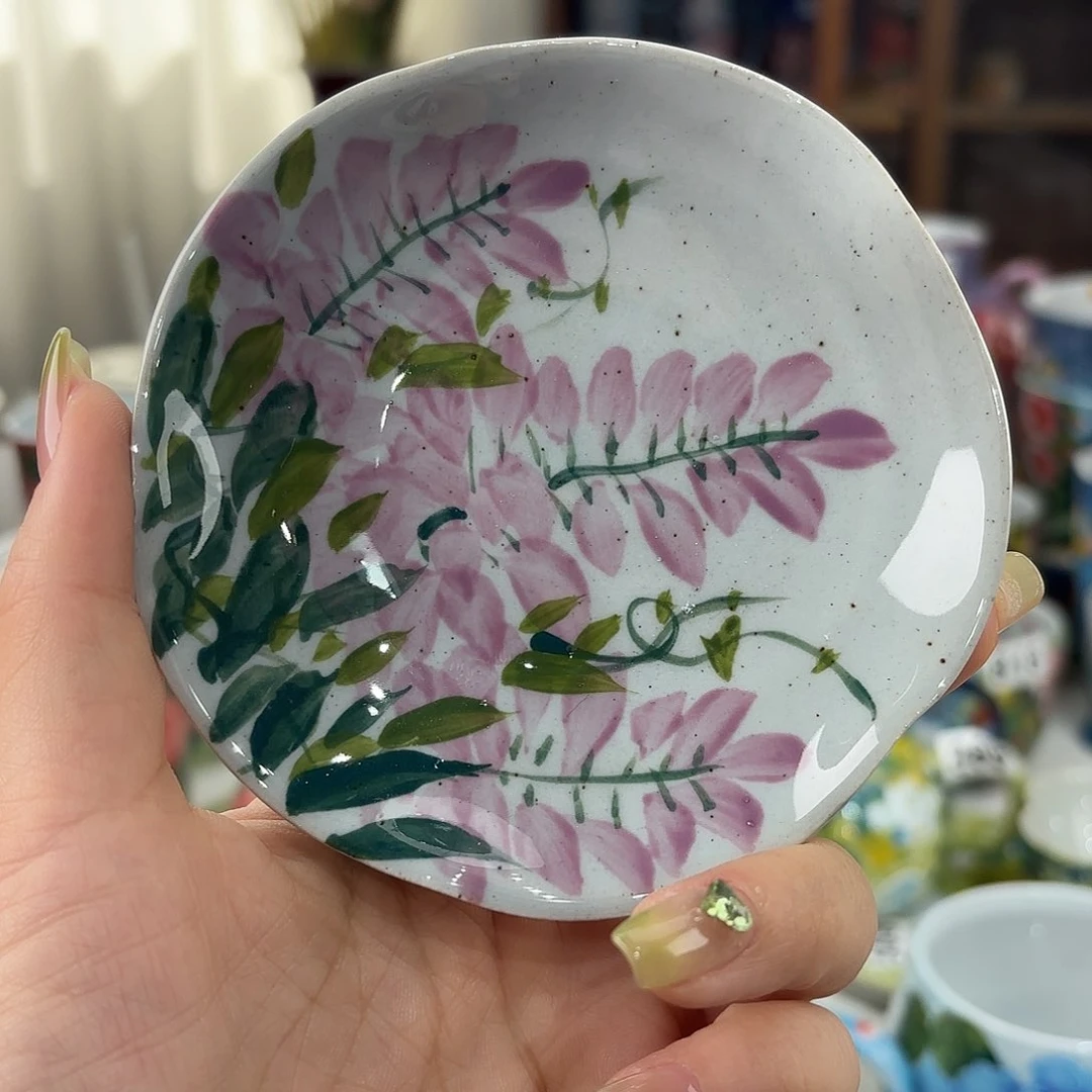 瓷片景德镇手绘高温釉下彩陶瓷茶具