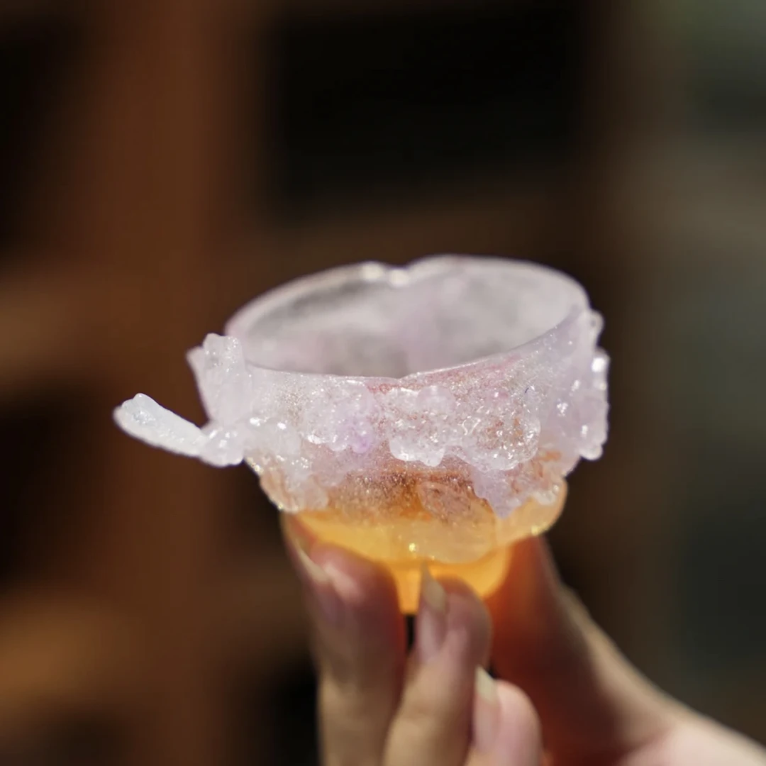 卡普拉·粉彩琉璃茶杯 邂逅蓝紫粉