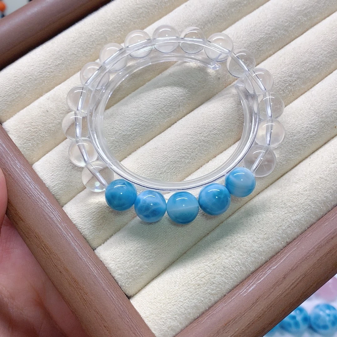 针钠钙石（海纹石）未镶嵌珠宝半成品10+海纹石 微瑕