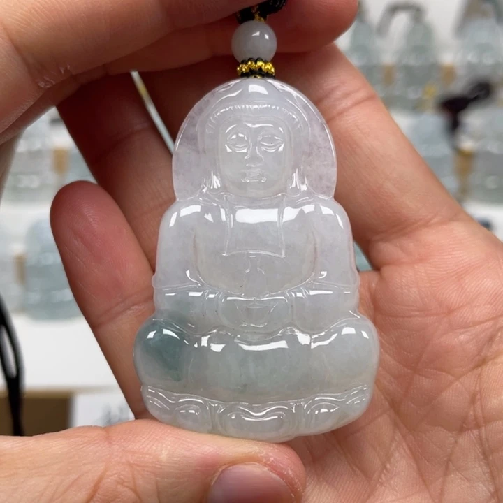 翡翠未镶嵌颈饰天然缅甸翡翠A货观音99号