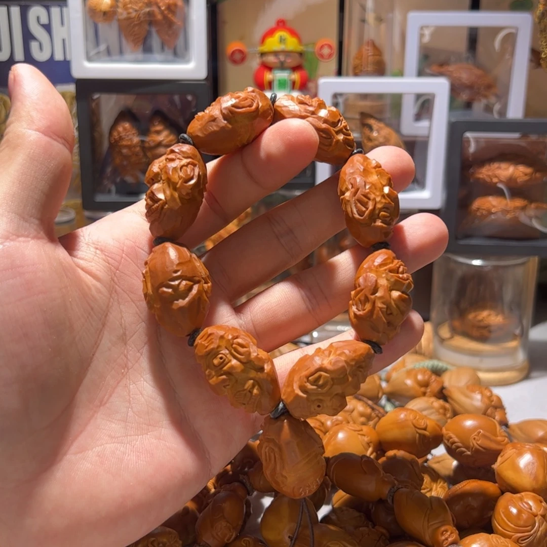 火***~橄榄核手串/手链手工丑男