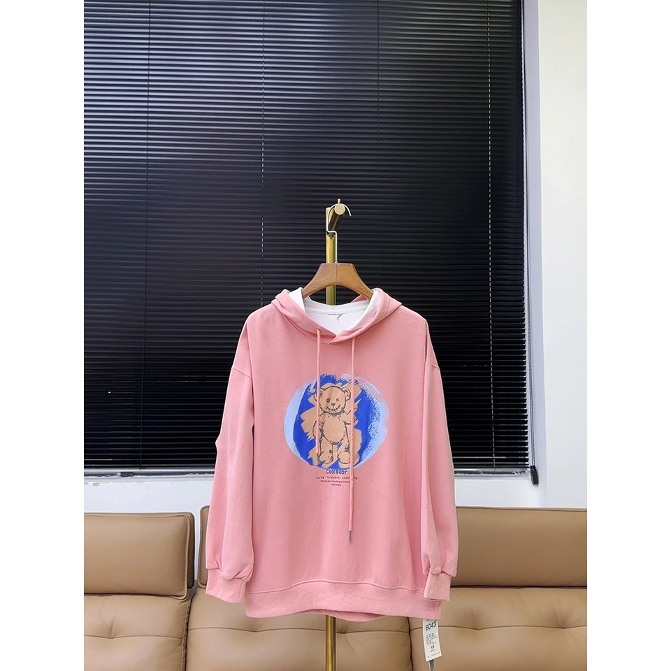 品牌原单重磅大版女款连帽卫衣—粉色—6043