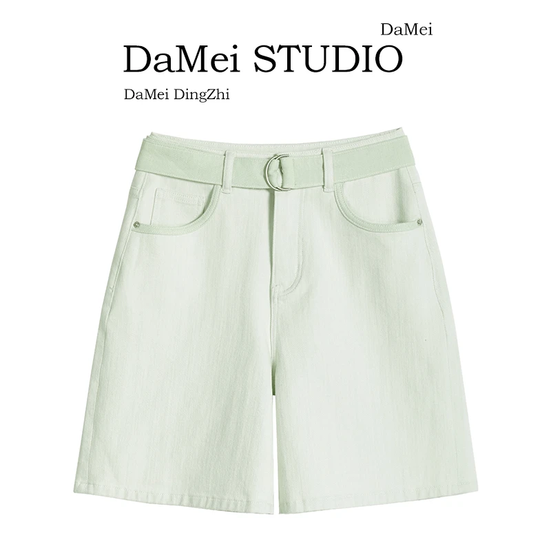 【美杜恩】9863夏季时尚薄款中高腰显瘦A字版气质四分裤牛仔裤女