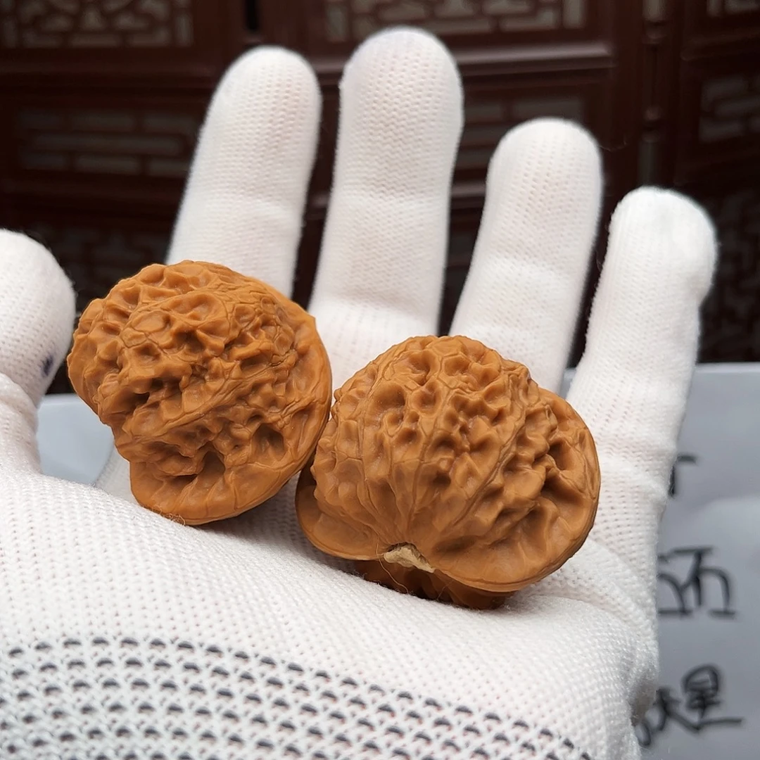 竹***青把件文玩核桃宫灯
