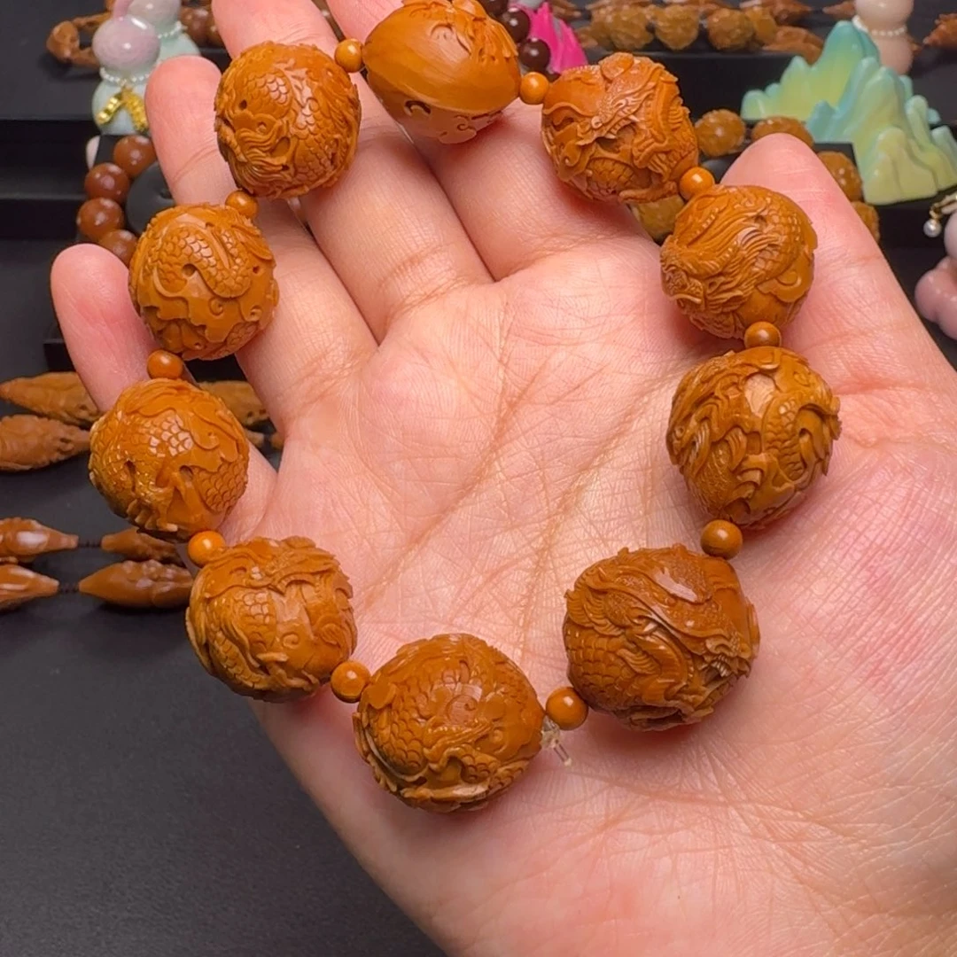 手串/手链橄榄核九龙戏珠20