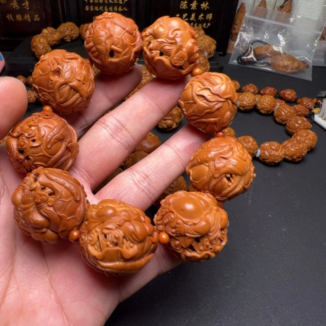 牧***西橄榄核手串/手链橄榄核雕刻的作品