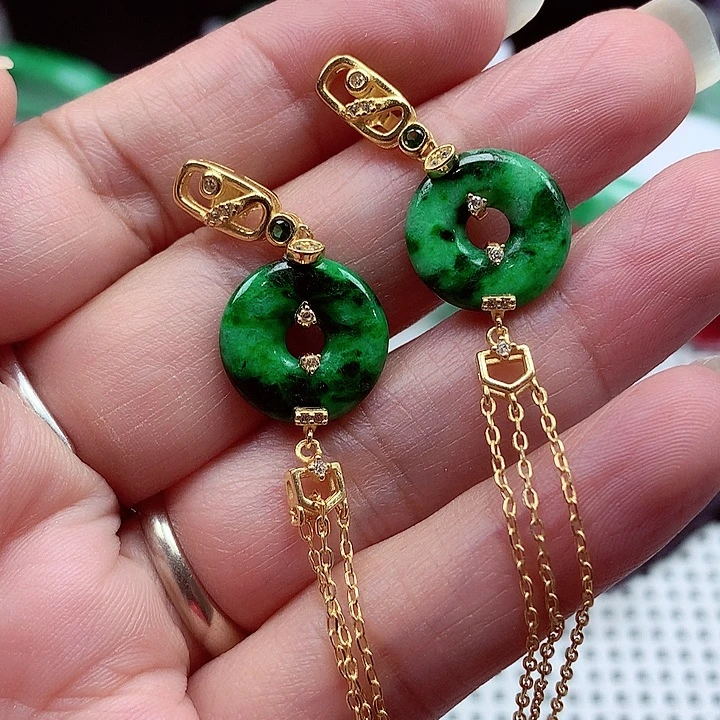 翡翠银S925镶嵌颈饰翡翠