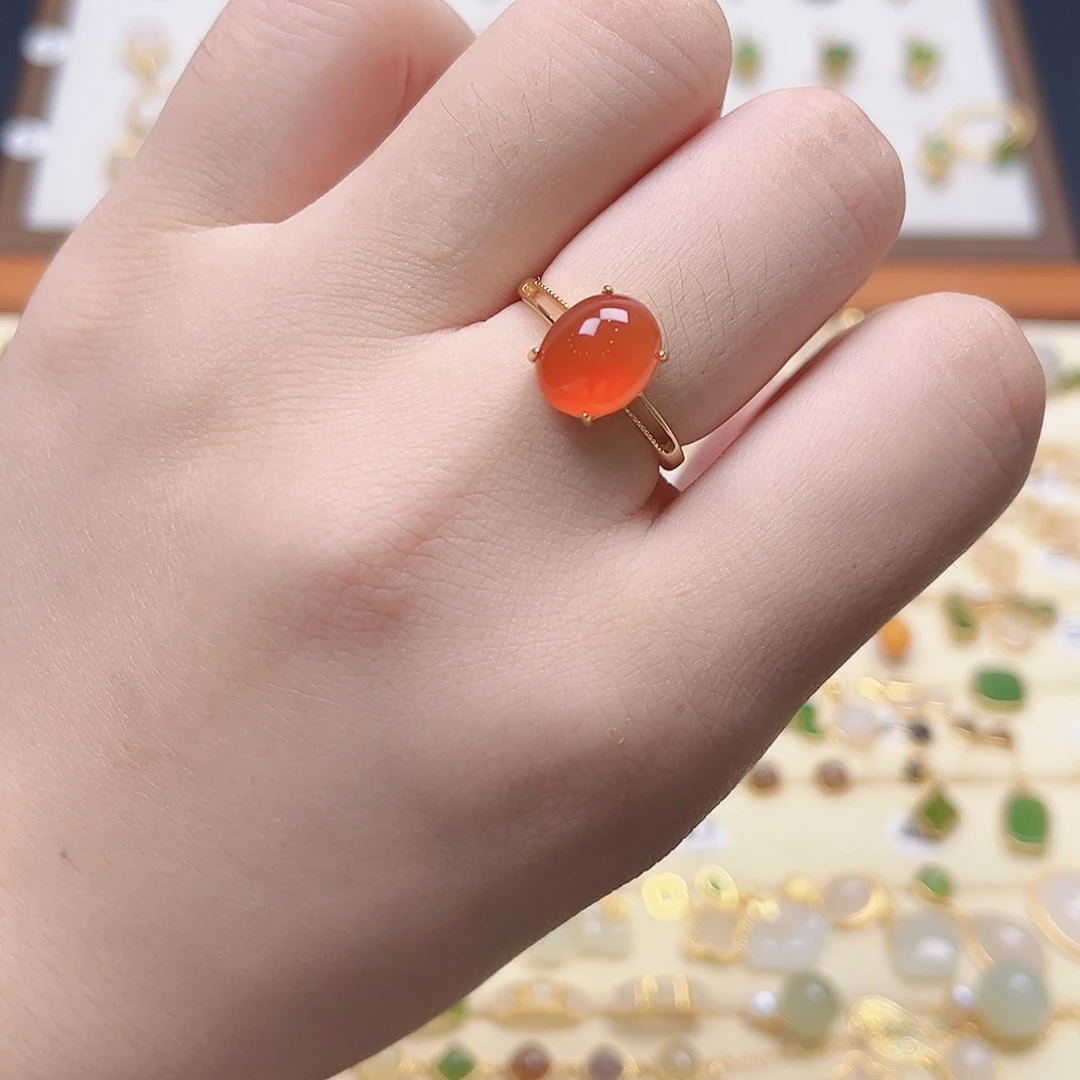 李***3和田玉银S925镶嵌戒指