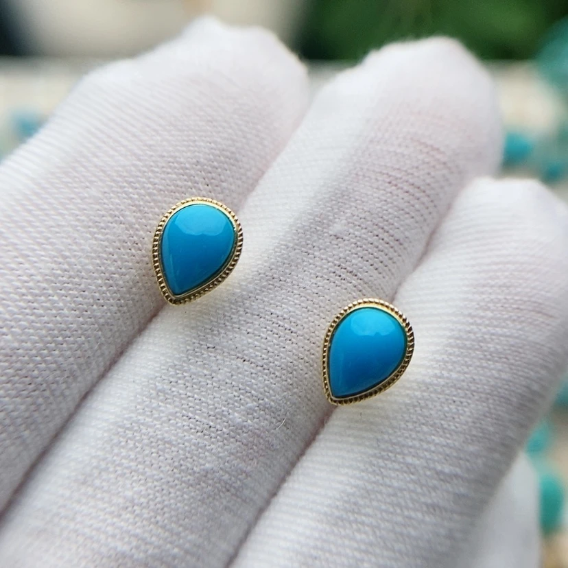 【闪购商品】绿松石原矿绿松石18K金镶嵌