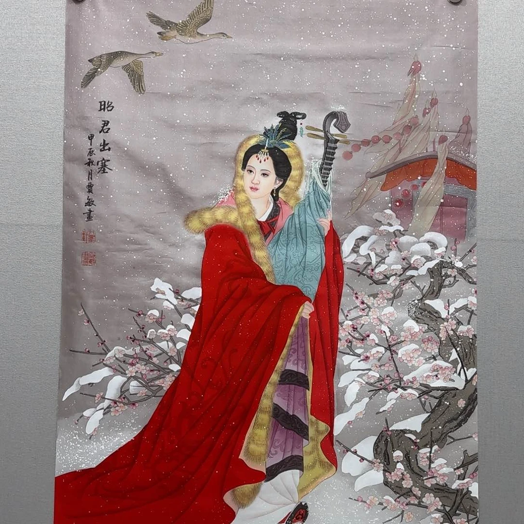 国画精品工笔仕女图贾敏