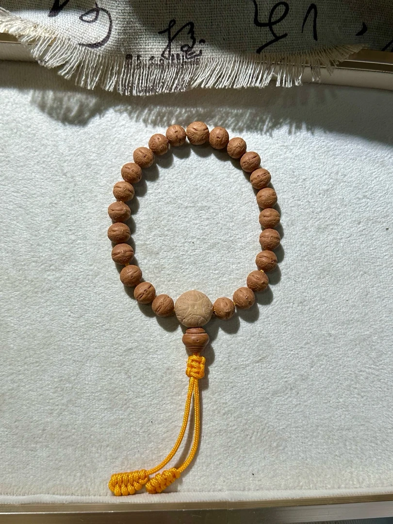 实心小凤眼菩提手串尺寸9.3-9.3精选同树籽大眼睛高油高密