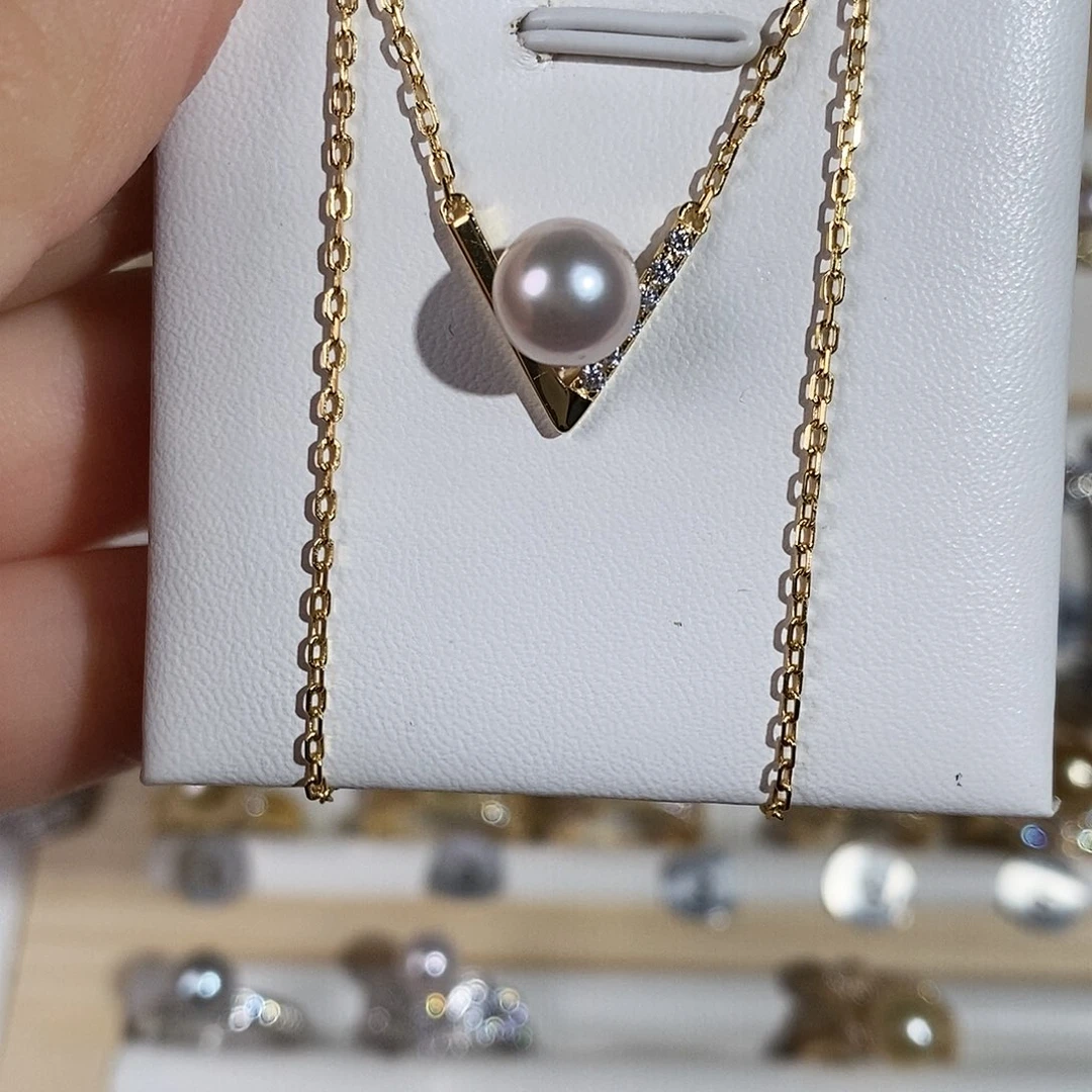 颈饰银S925镶嵌海水珍珠