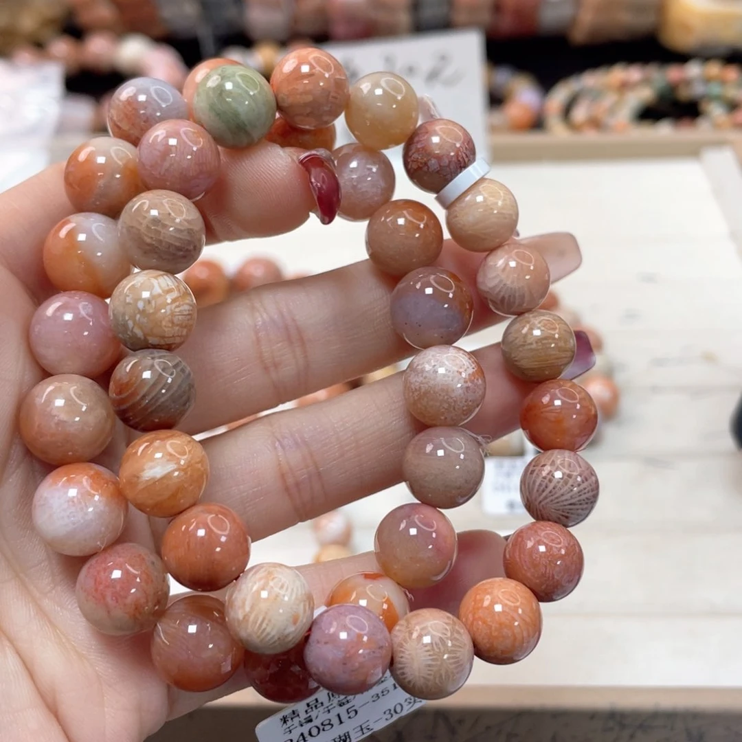 硅化珊瑚（珊瑚玉）手链未镶嵌?****038