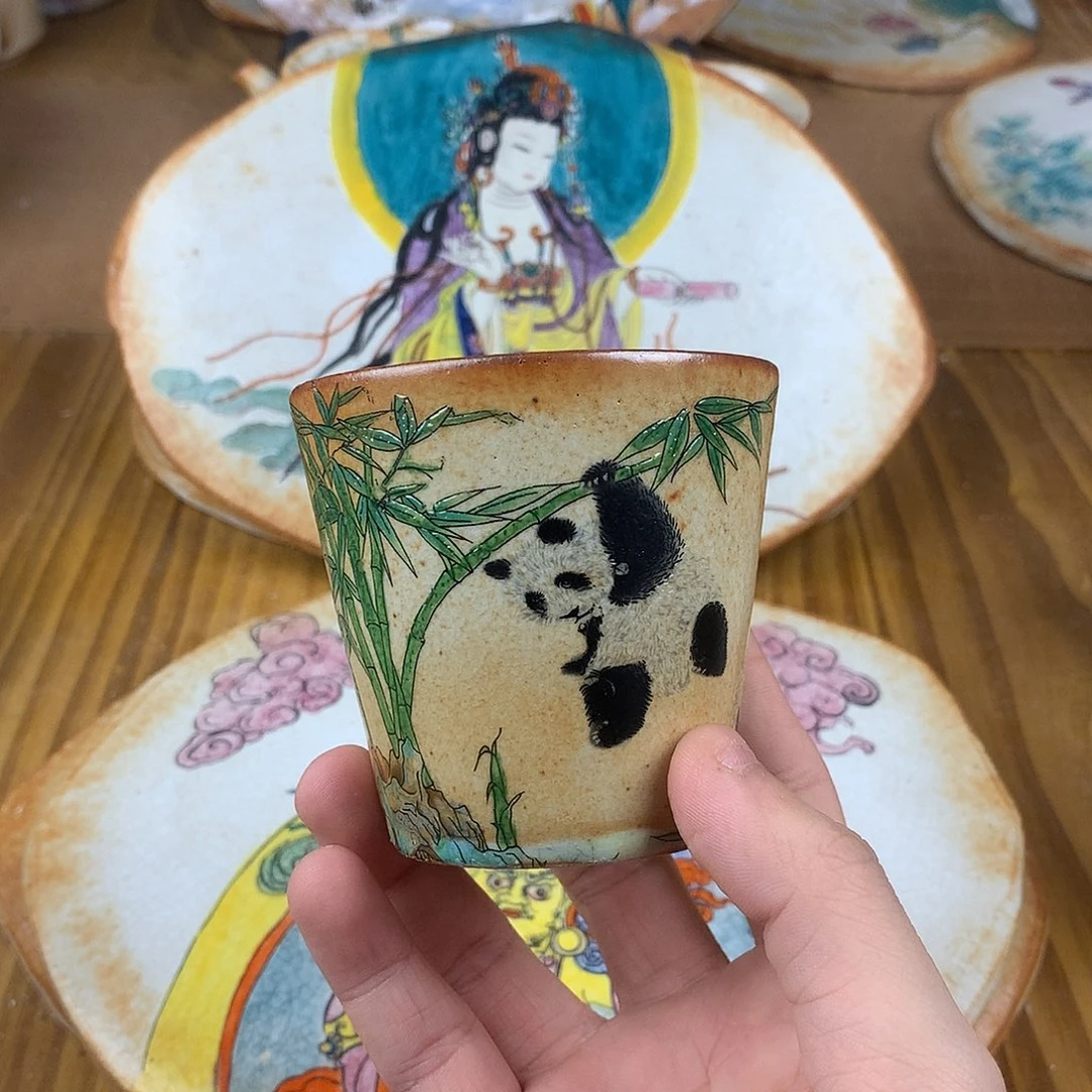 煮***菜杯景德镇陶瓷手作