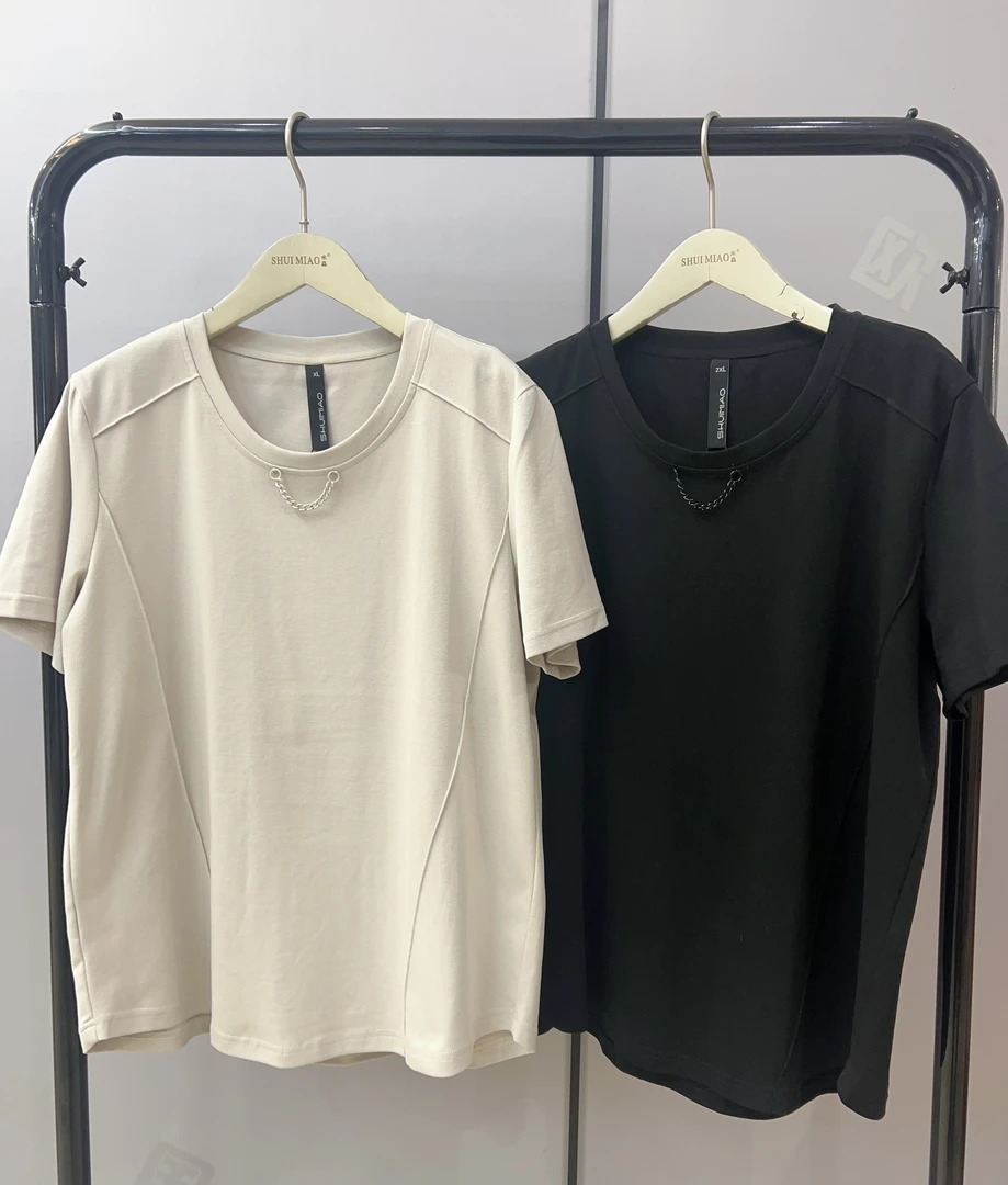 水淼2025-夏季新款0175-短款T恤