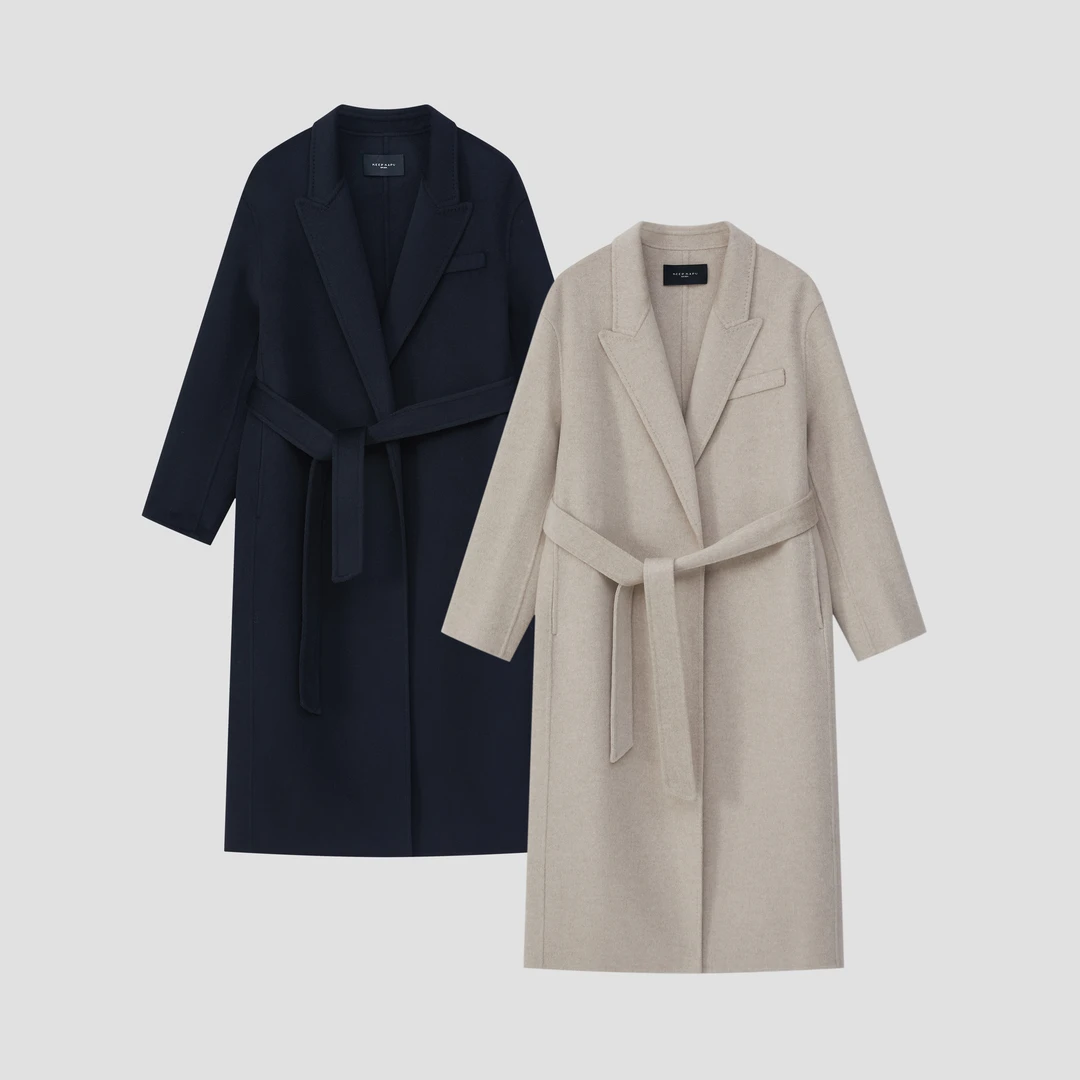 KEEP KAPU靠谱【黑标10羊绒大衣】秋冬新款2色气质大衣外套KP24300