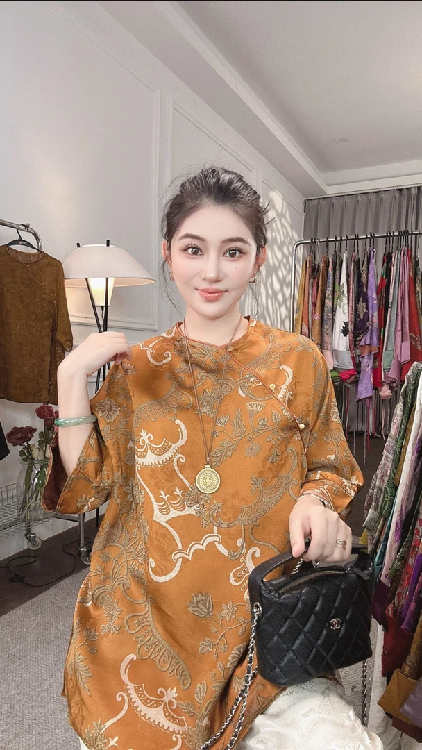 【爱马图腾】新中式国风中袖上衣高级时尚百搭气质显瘦