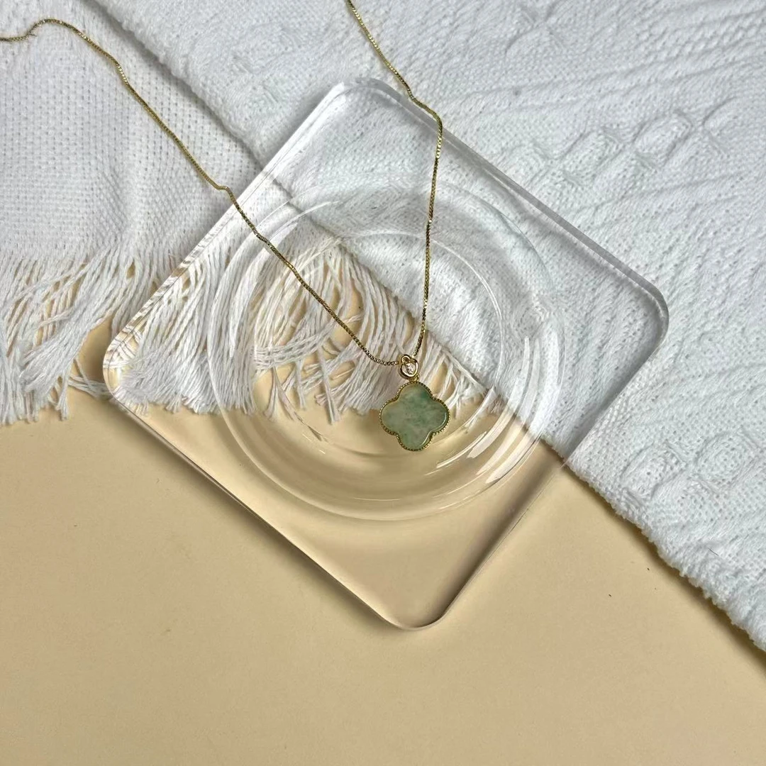 【花姐专属】RGSZ011A50 DIY S925非洲翠四叶草吊坠