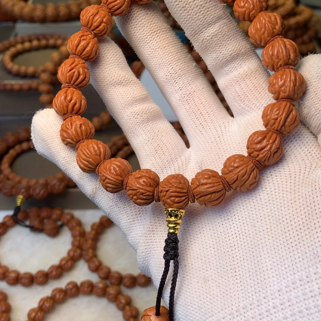 桃核手串秦岭龙纹